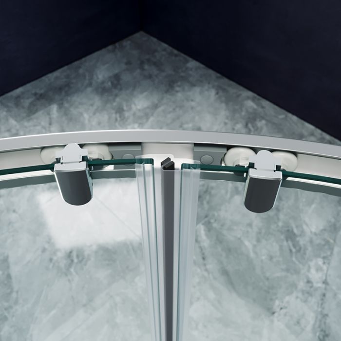 NILE 1200X800mm Reversible Offset Shower Enclosure 8mm Easy Clean Nano Glass Shower Cubicle