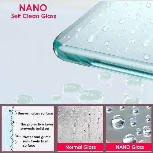 NILE 1200x900 Left/Right Offset Shower Enclosure 8mm Easy Clean Nano Glass Shower Cubicle