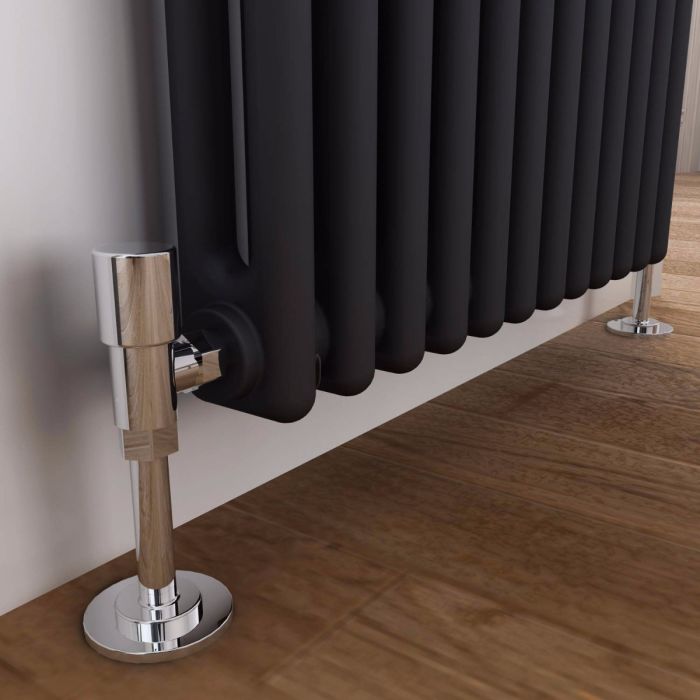 NILE Traditional 1800x380mm Anthracite 2 Column Victorian Grey Vertical Radiator