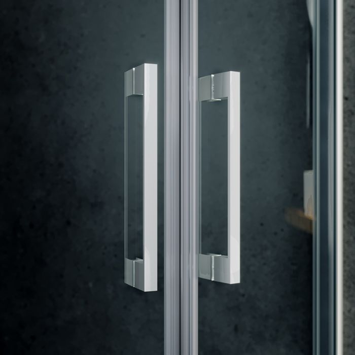 NILE 1200X800mm Reversible Offset Shower Enclosure 8mm Easy Clean Nano Glass Shower Cubicle