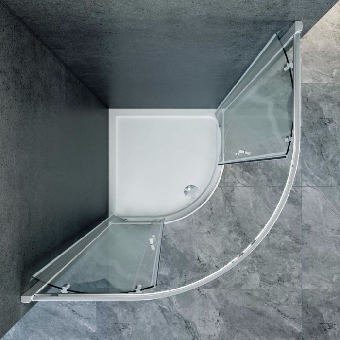 NILE 900X900mm Quadrant Shower Enclosure 8mm Easy Clean Nano Glass Shower Cubicle