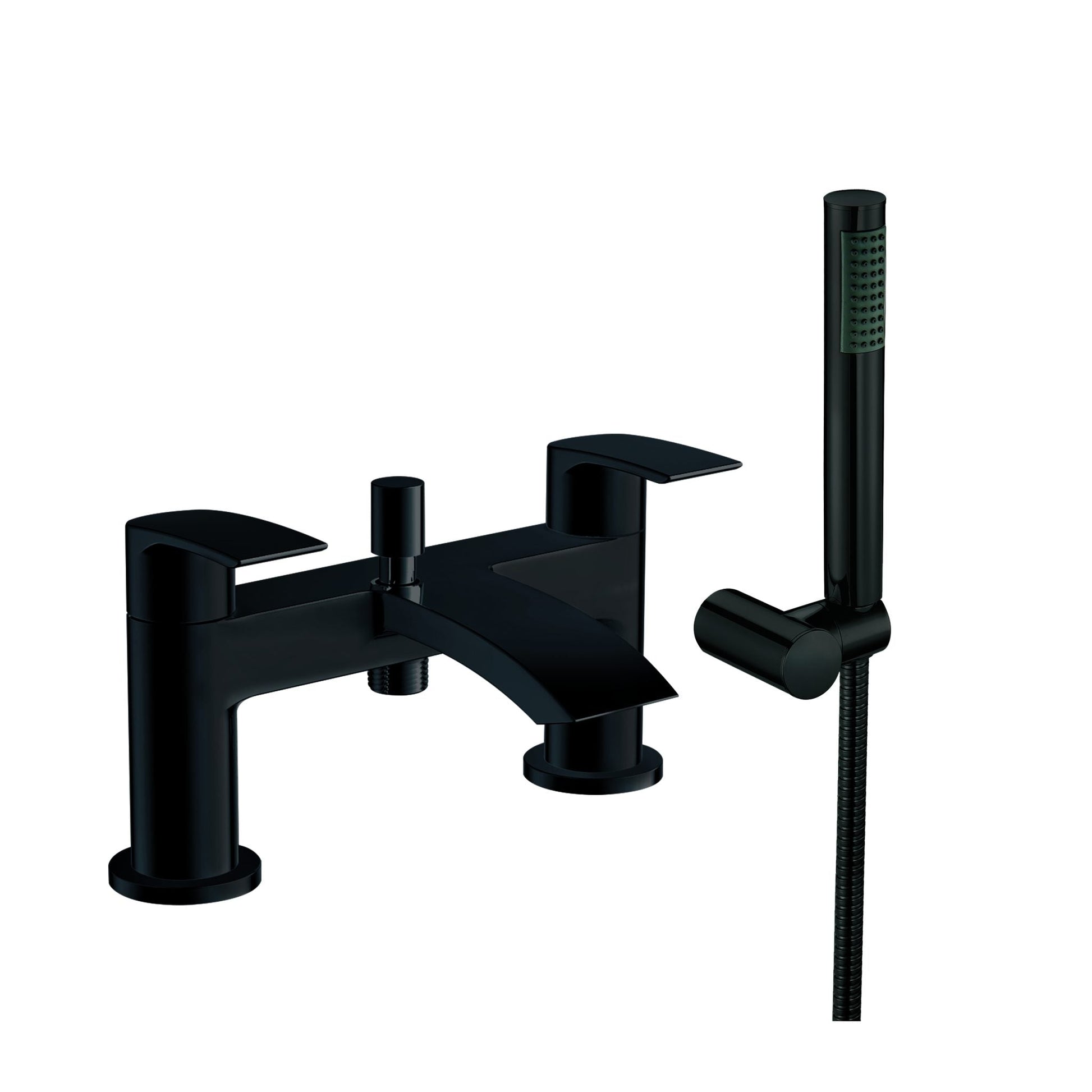 LEGACY Black Deck Mounted Bath Shower Mixer