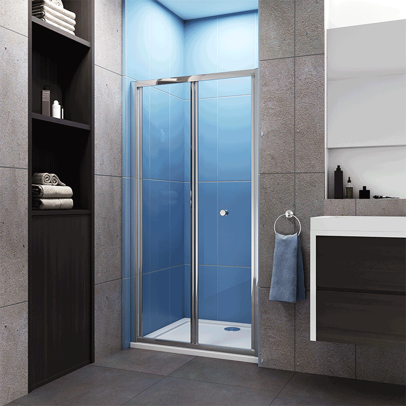 Aira 800mm Framed Bifold Shower Door 5mm Glass