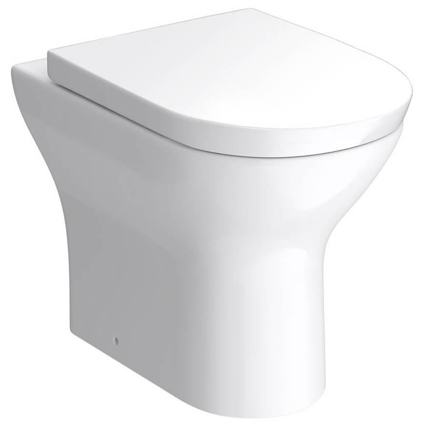 Kartell K-Vit Project Round White Back to Wall WC Pan With Seat