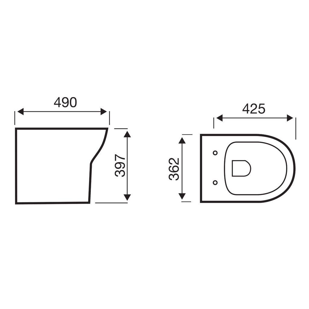 Kartell K-Vit Project Round White Back to Wall WC Pan With Seat