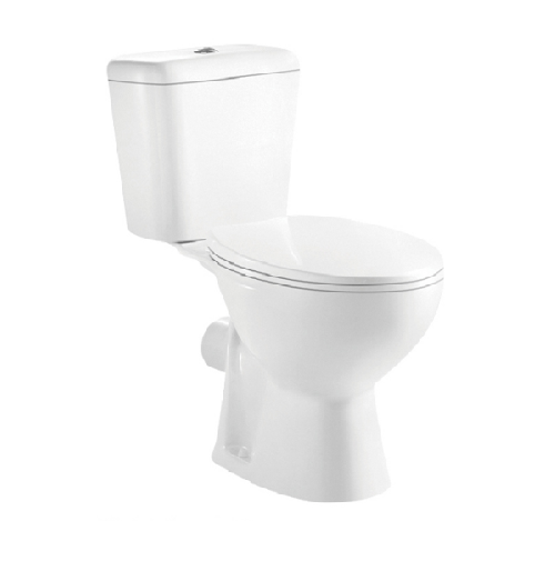 Pure Open Back Round Close Coupled Toilet with Soft Close Seat