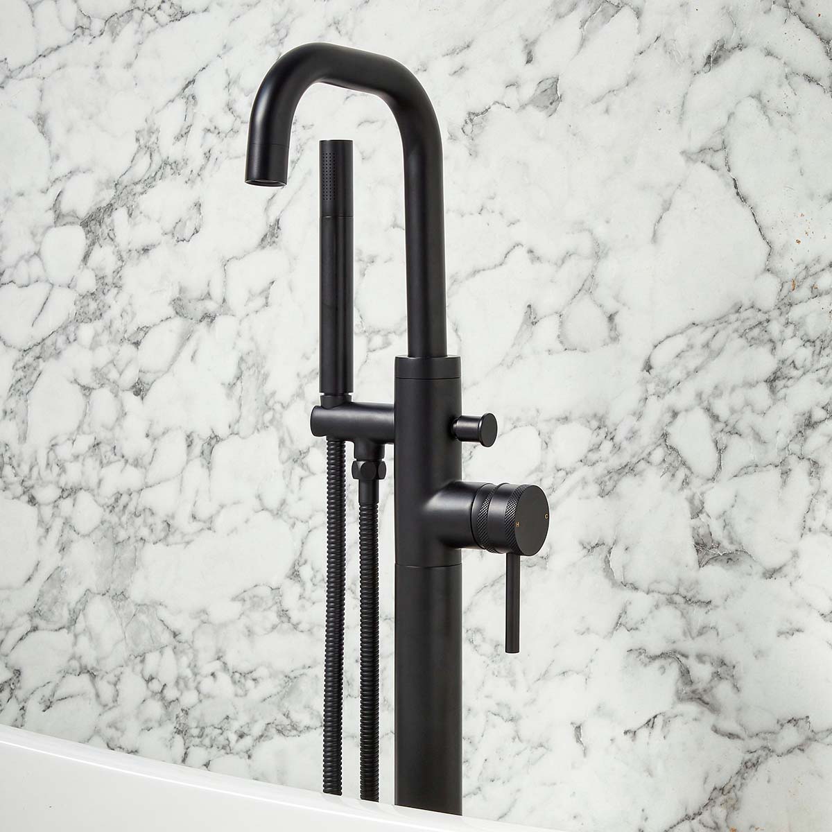 Legacy Core Freestanding Bath Shower Mixer Black