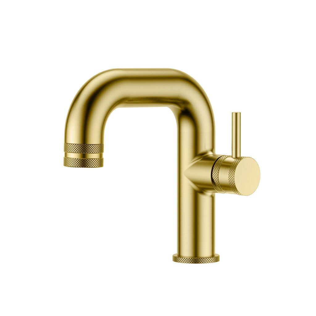 Legacy Core Side Lever Basin Mono Brushed Brass