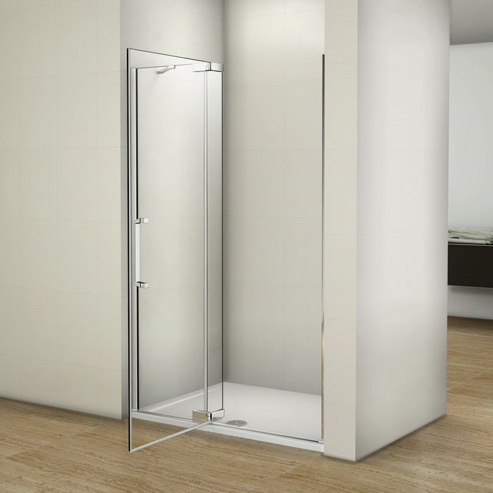 Aira 1100mm Frameless In-Line Pivot Shower Door Chrome