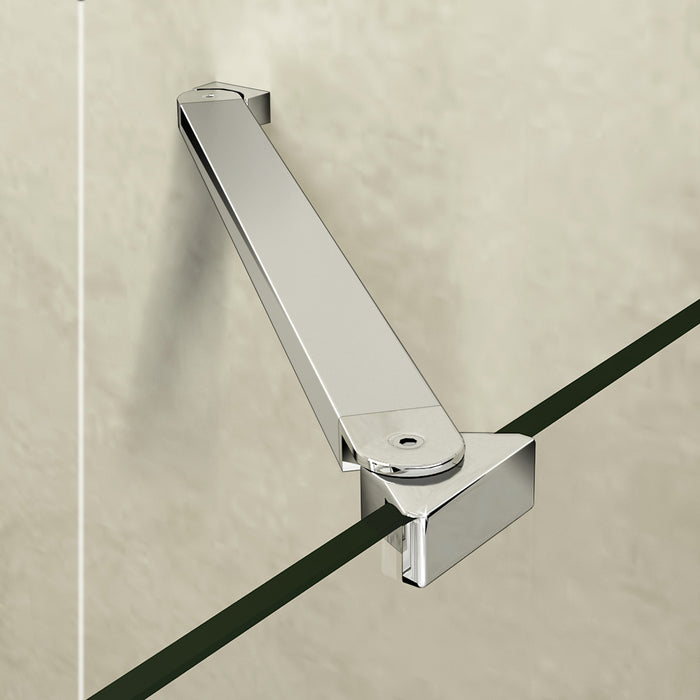 Aira 900mm Frameless In-Line Pivot Shower Door Chrome