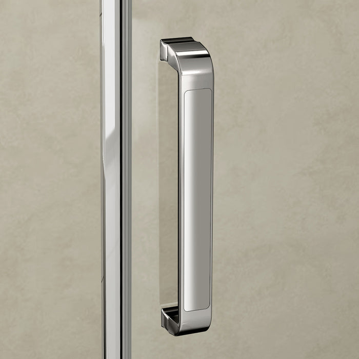 Aira 1200mm Frameless In-Line Pivot Shower Door Chrome