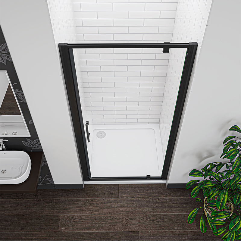 Aira 760mm Framed Black Pivot Shower Door