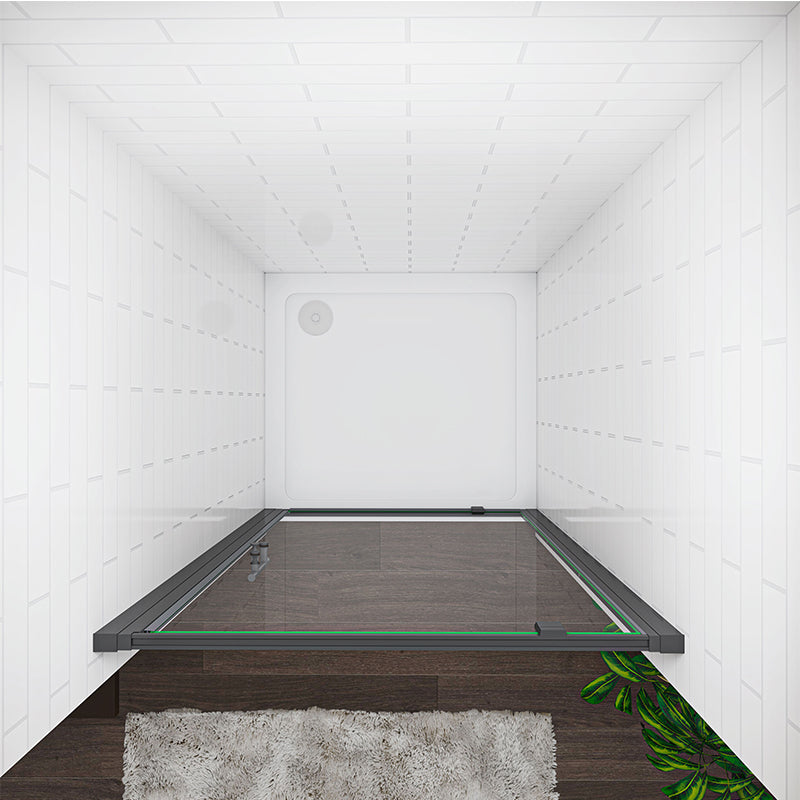 Aira 700mm Framed Black Pivot Shower Door