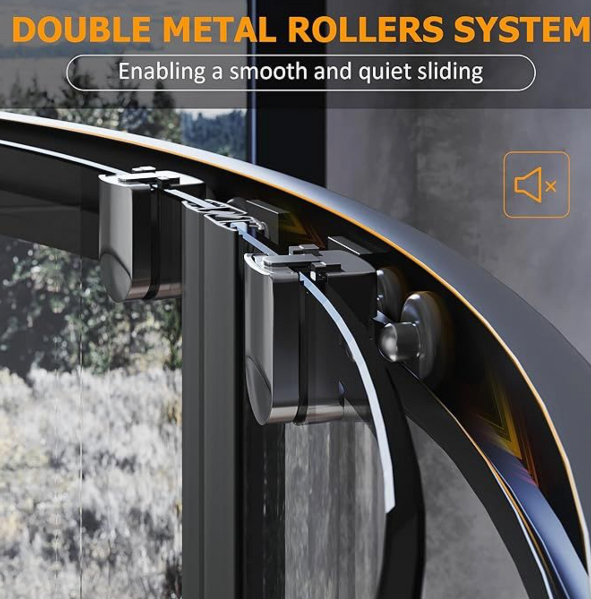 NILE Black Quadrant Shower Enclosure 5mm Tempered Glass 900 x 900mm