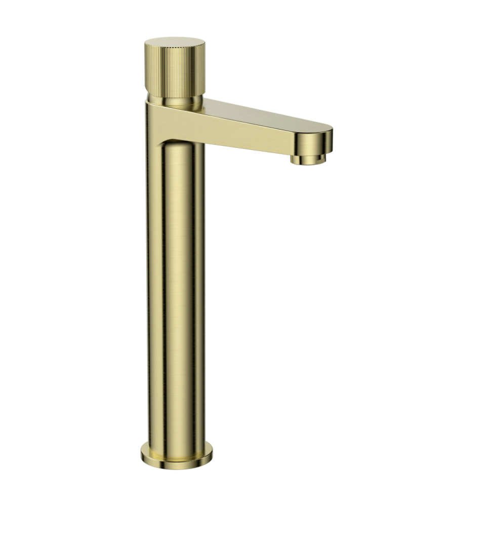 KOKO Brushed Brass Tall Basin Mixer