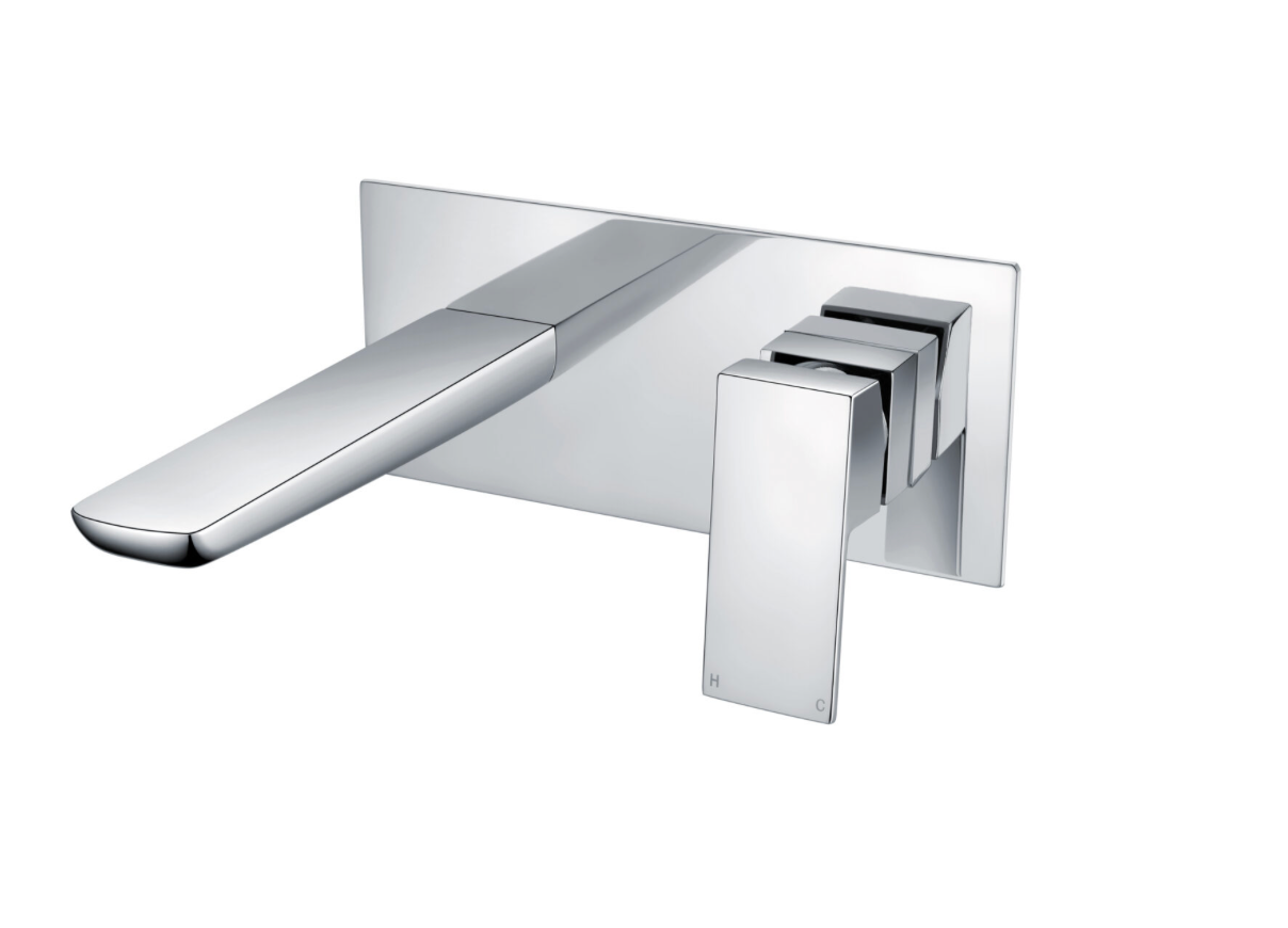 Muro Chrome Wall Mounted Bath Mixer