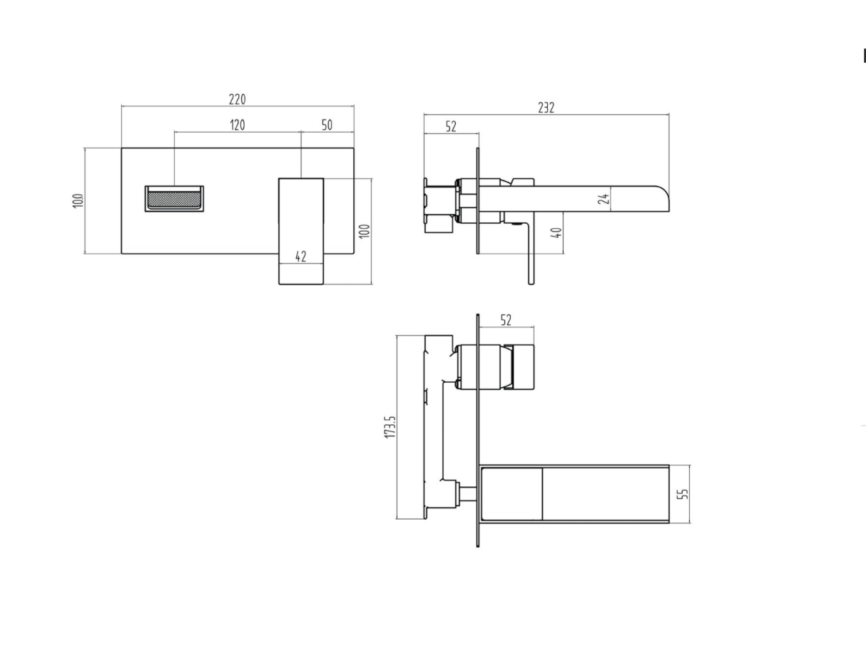 Victoria Wall Mounted Basin Filler