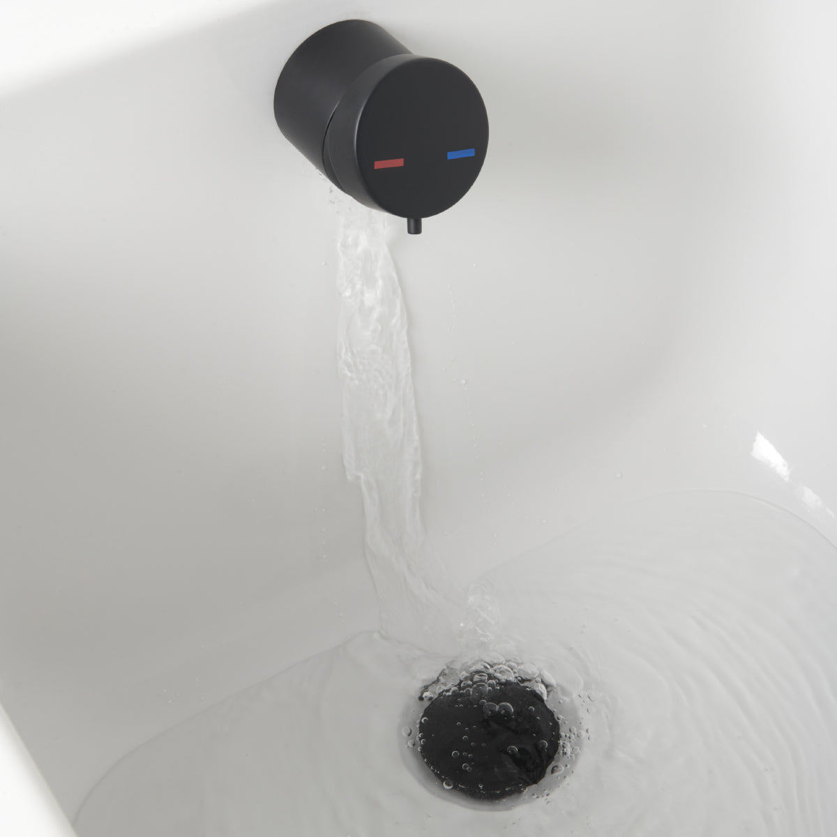 LEGACY Bath Filler Overflow with Click Clack Waste Matte Black