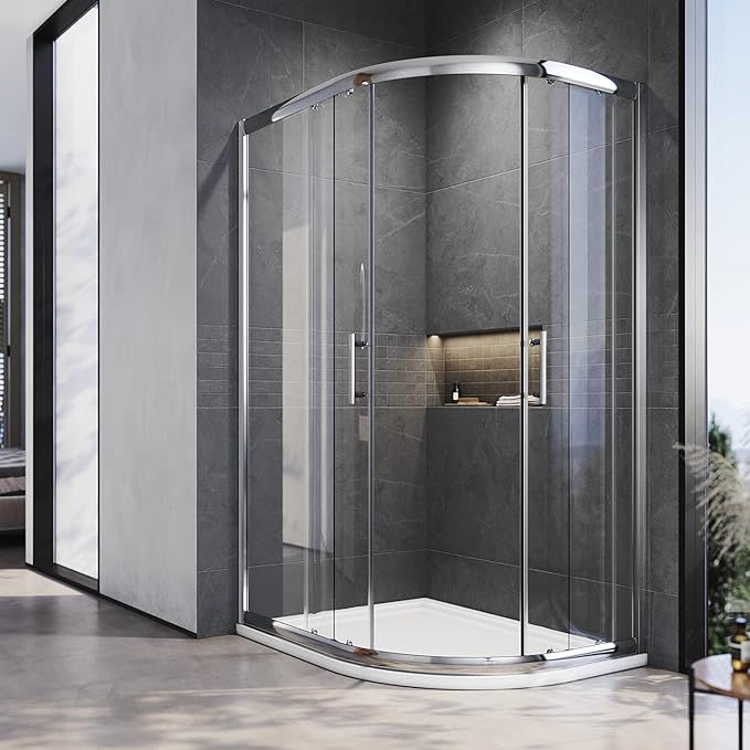 NILE Quadrant/Offset Shower Enclosure Reversible Left/Right 900 x 800mm