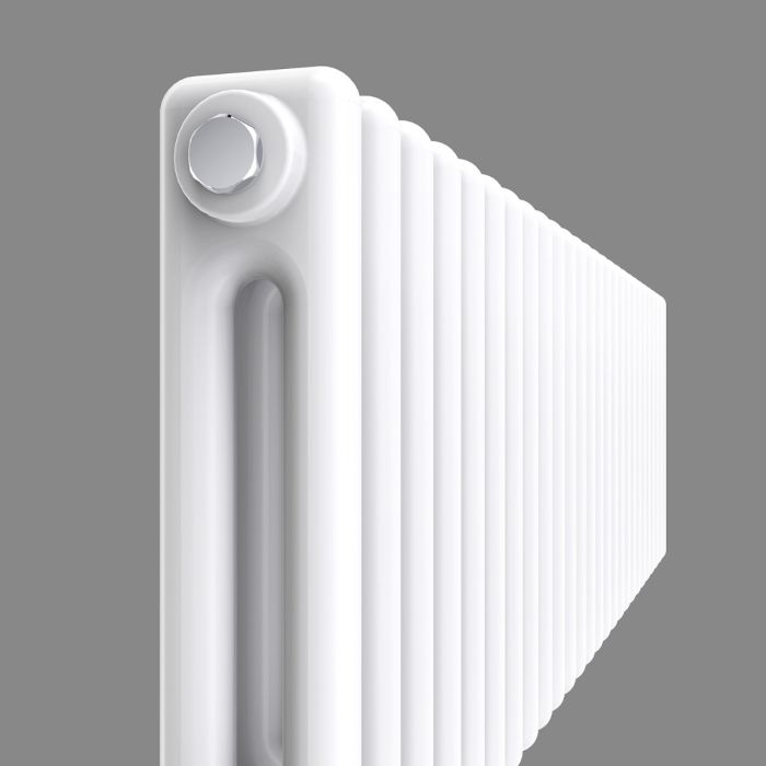 NILE 1800x372mm Vertical White Traditional Cast Iron Style 2 Column Radiator