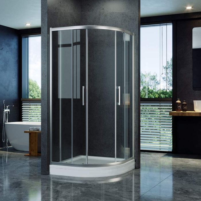 NILE 900X900mm Quadrant Shower Enclosure 8mm Easy Clean Nano Glass Shower Cubicle