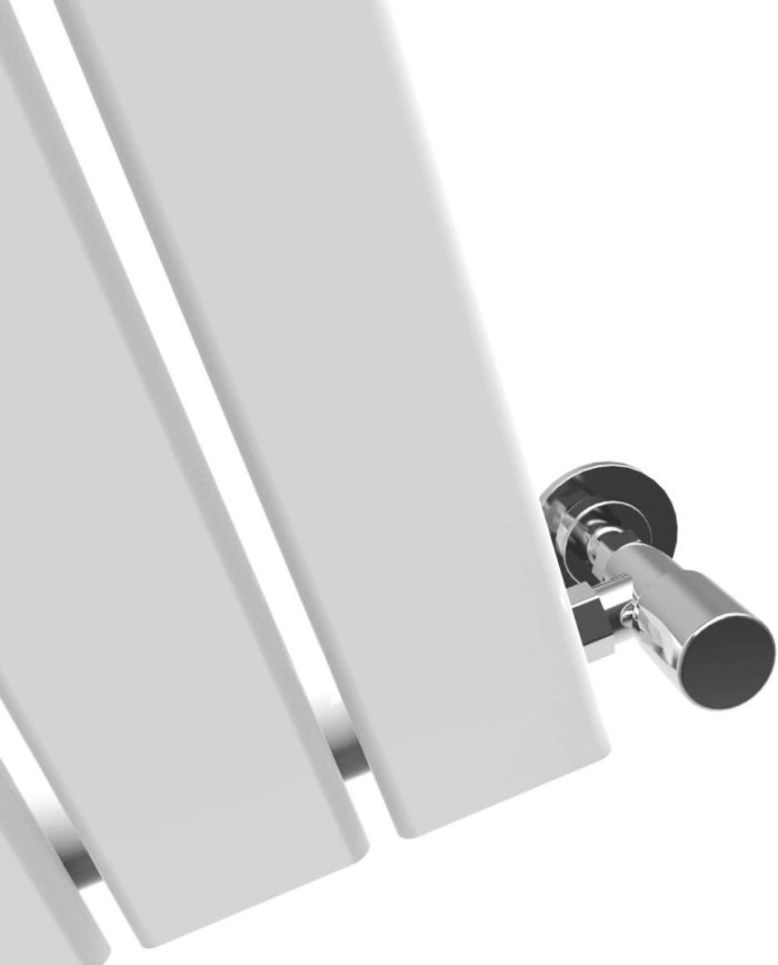 NILE 1800 x300mm Vertical Designer Single White Flat Panel Column Radiator