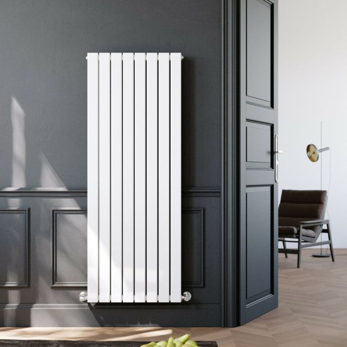 NILE 1600 x 608mm Vertical Column Designer Double White Flat Panel Radiator