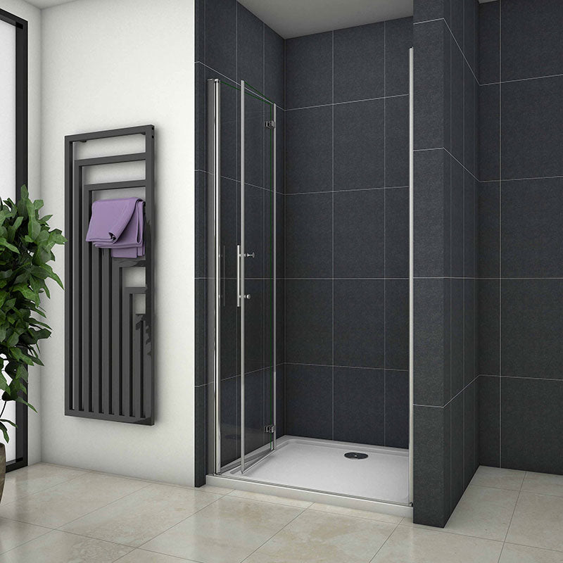 Aira 1000mm Frameless Bifold Shower Door 5mm Glass