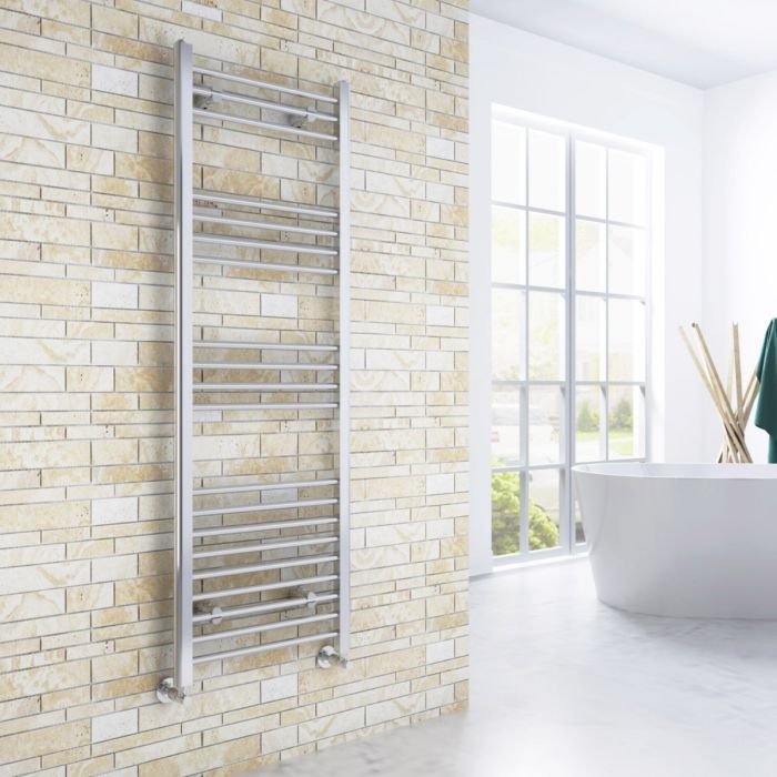 NILE 1500x500mm Designer Straight Chrome Bathroom Heated Towel Rail Radiator
