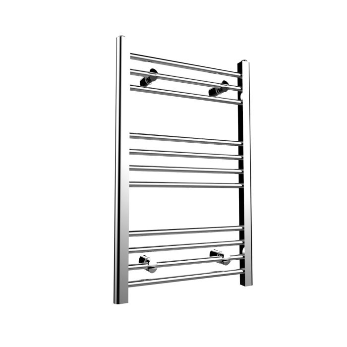 NILE 800x500mm Straight Chrome Bathroom Heated Towel Rail Radiator