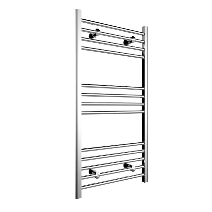 NILE 1000x500mm Straight Chrome Heated Towel Rail Rad Radiator Bathroom Central Heating