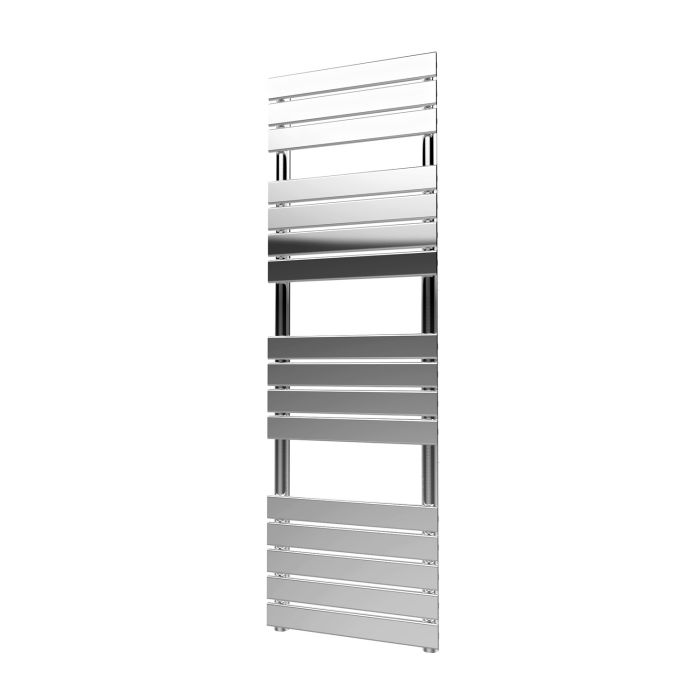 NILE 1600 x 500mm Modern Design Chrome Flat Panel Heated Towel Rails Radiators