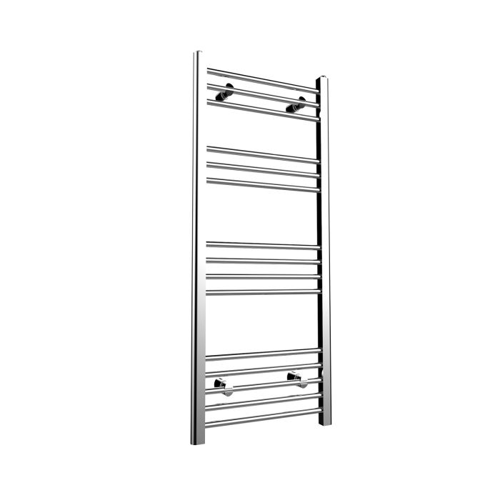 NILE 1200 x 500mm Designer Straight Chrome Bathroom Heated Towel Rail Radiator