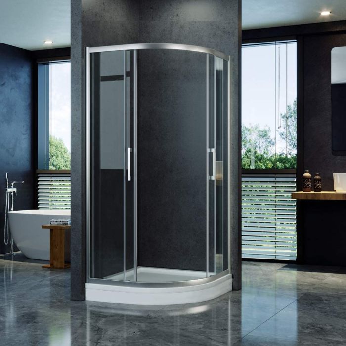 NILE 900X900mm Quadrant Shower Enclosure 8mm Easy Clean Nano Glass Shower Cubicle