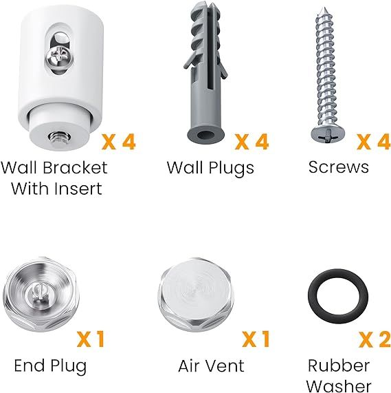 NILE 1800 x 600 mm Flat Panel Heated Towel Rail Bathroom Ladder Radiator White