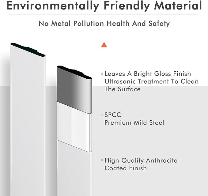 NILE 1800 x452mm Vertical Column Designer Single White Flat Panel Radiator