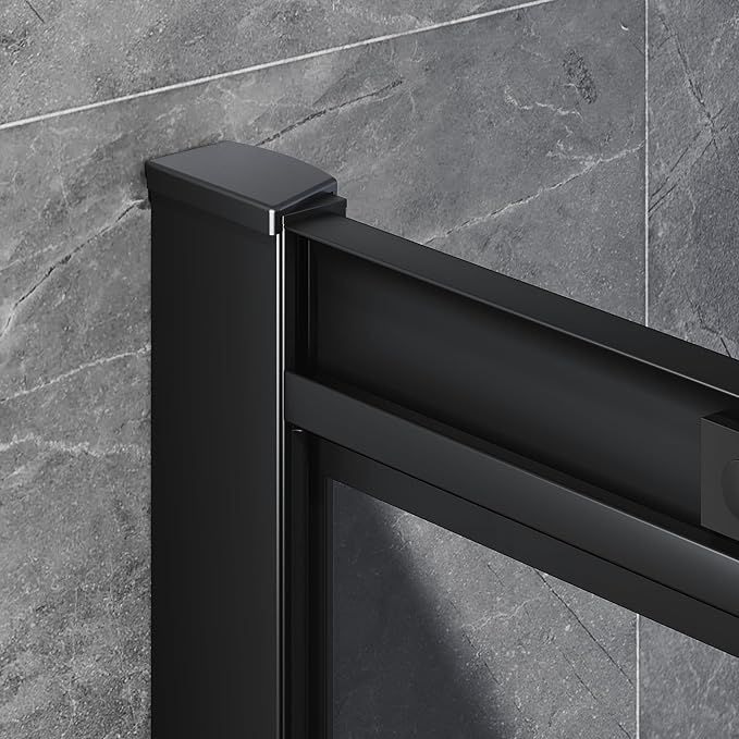 NILE 1000 x 800mm Quadrant/Offset Shower Enclosure Black Shower Cubicle